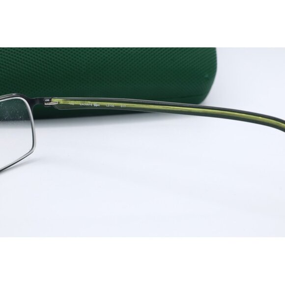 Lacoste L2132 317 Gray Rectangle Eyeglasses Clear Lenses 51mm - Picture 5 of 6